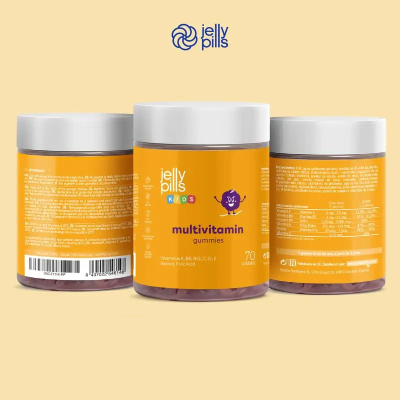 Pillole di gelatina multivitaminiche per bambini , 70 gommine