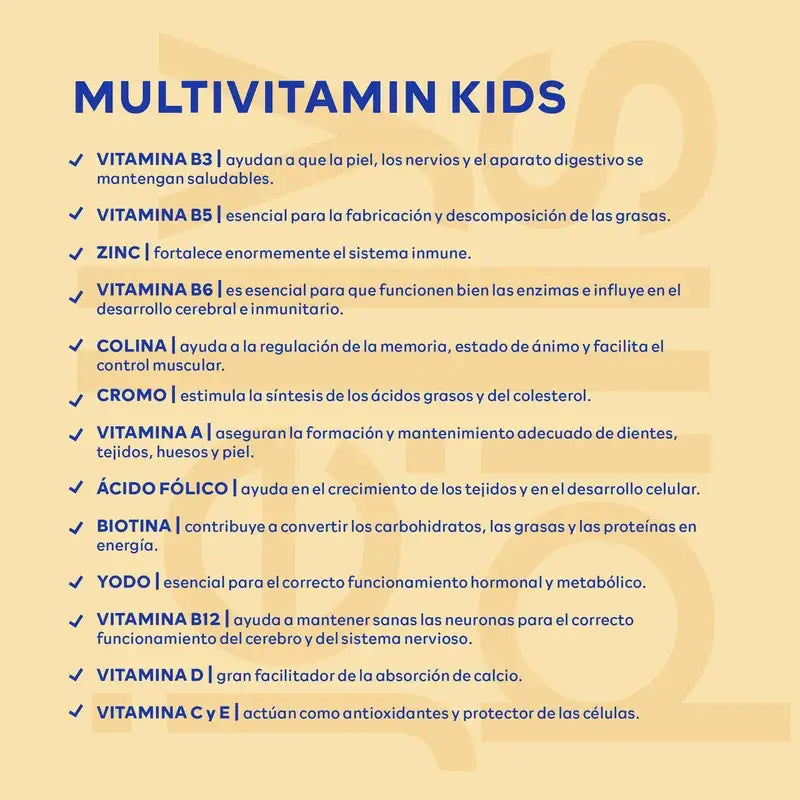 Pillole di gelatina multivitaminiche per bambini , 70 gommine