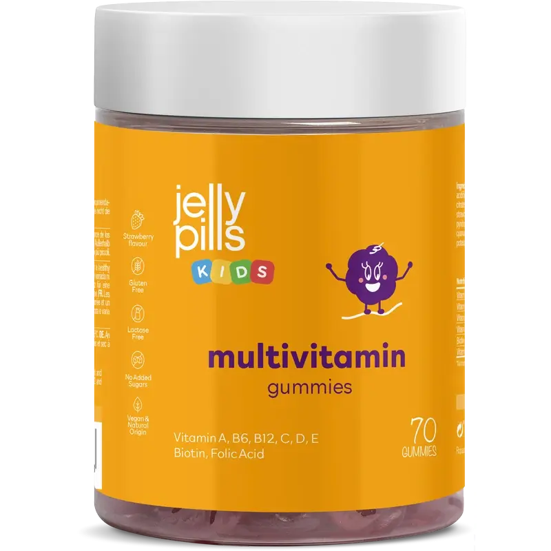 Pillole di gelatina multivitaminiche per bambini , 70 gommine