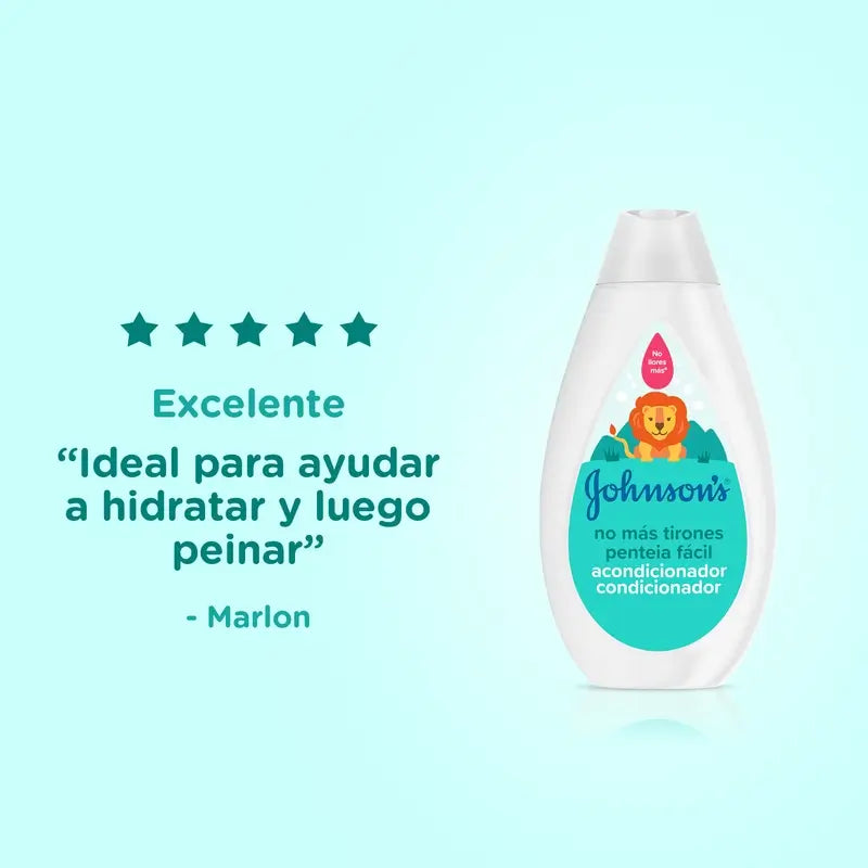 Johnson's Baby Detangling Conditioner, per capelli lunghi o ricci, senza lacrime, ipoallergenico, 500 ml