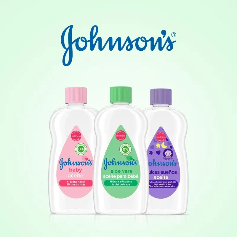Johnson's Baby Aloe Vera Oil, idrata e nutre istantaneamente, 100ml