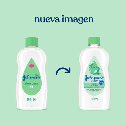 Johnson's Baby Aloe Vera Olio istantaneo idratante e nutriente, 500ml