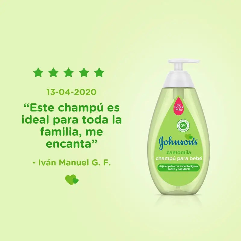 Johnson'S Baby Shampoo alla camomilla, ideale per tutta la famiglia, 300 ml