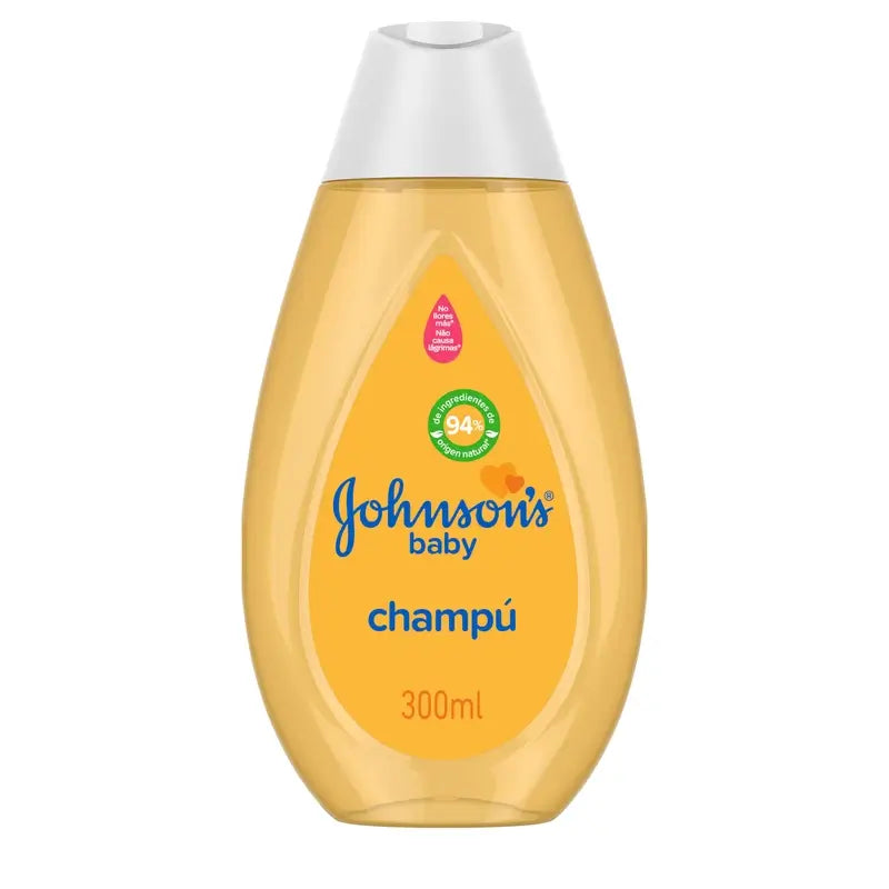 Johnson's Baby Classic Gold Shampoo, Capelli morbidi, lucenti e sani, per tutta la famiglia, uso quotidiano, 300 ml