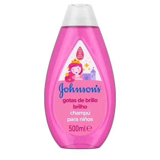 Johnson's Baby Shampoo Shine Drops per bambini, con olio di Argan, capelli lucidi, lisci e setosi, 500 ml