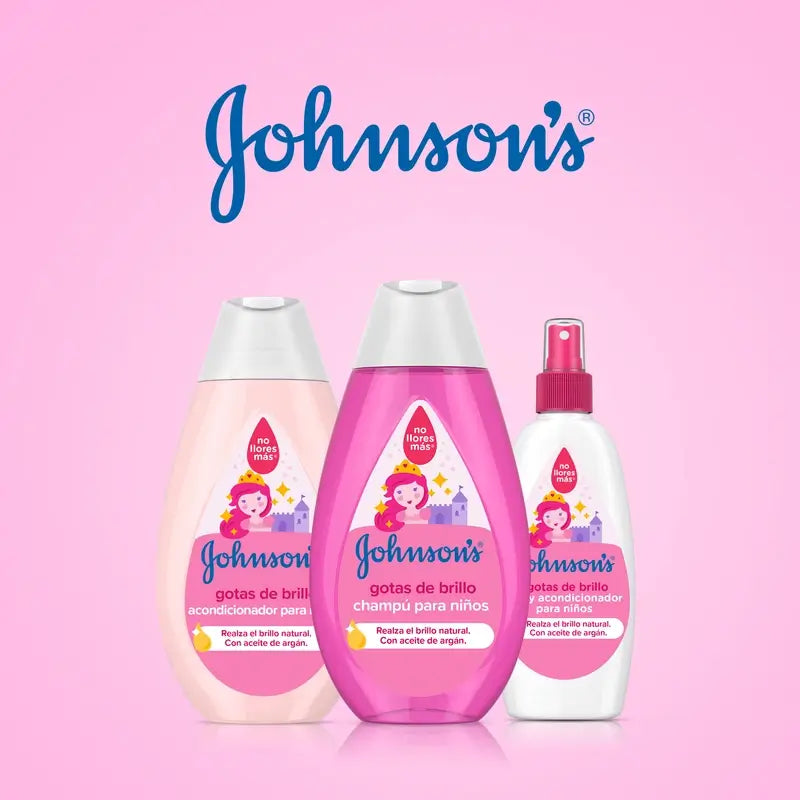 Johnson's Baby Shampoo Shine Drops per bambini, con olio di Argan, capelli lucidi, lisci e setosi, 500 ml