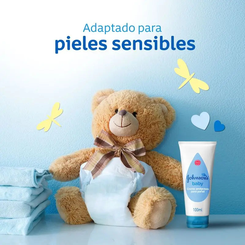 Johnson's Baby Crema protettiva per pannolini, Pelle delicata del bambino, 100 ml