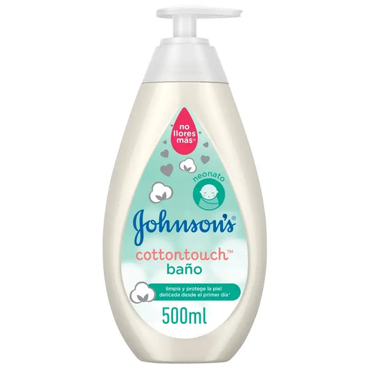 Johnson's Baby Cottontouch Gel da bagno, per bambini e neonati, pelle fine e delicata, con puro cotone, 500 ml