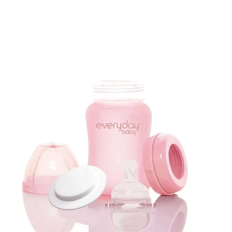 Joykids Biberon di vetro per bambini 150 ml rosa chiaro