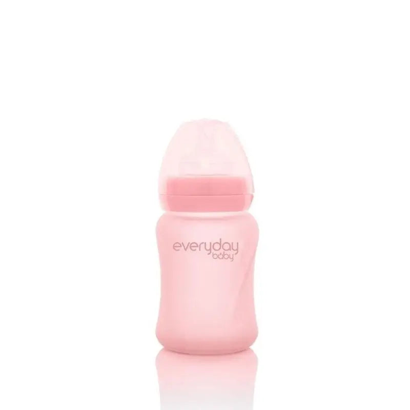 Joykids Biberon di vetro per bambini 150 ml rosa chiaro