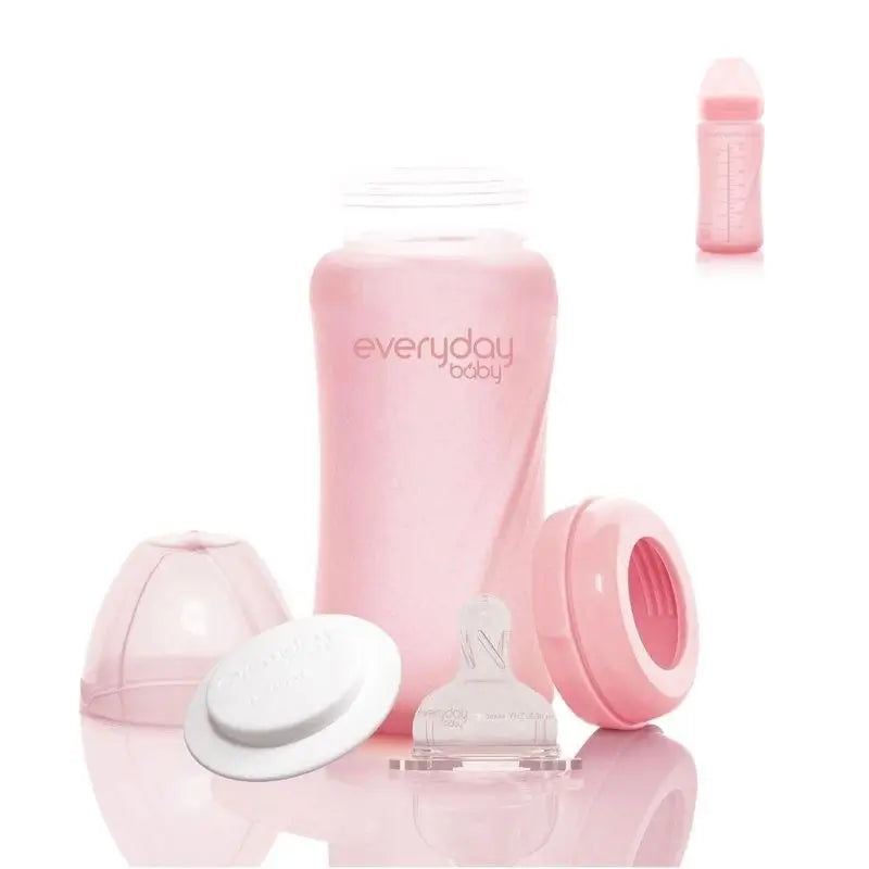 Joykids biberon di vetro 240 ml rosa chiaro Everyday Baby