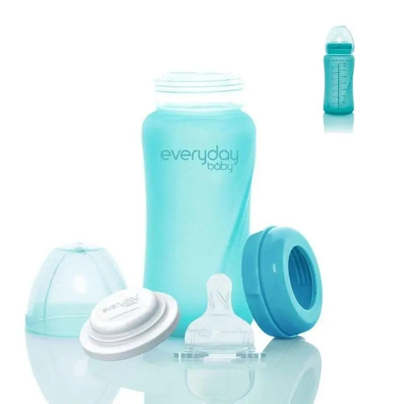 Joykids Biberon 240Ml Termos in vetro turchese Everyday Baby