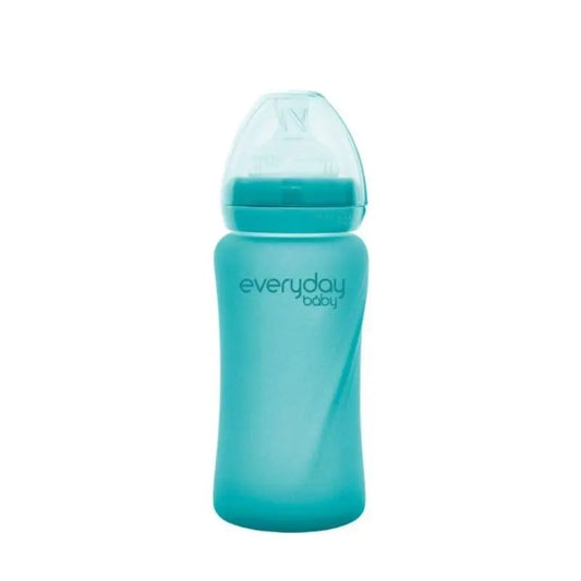 Joykids Biberon 240Ml Termos in vetro turchese Everyday Baby