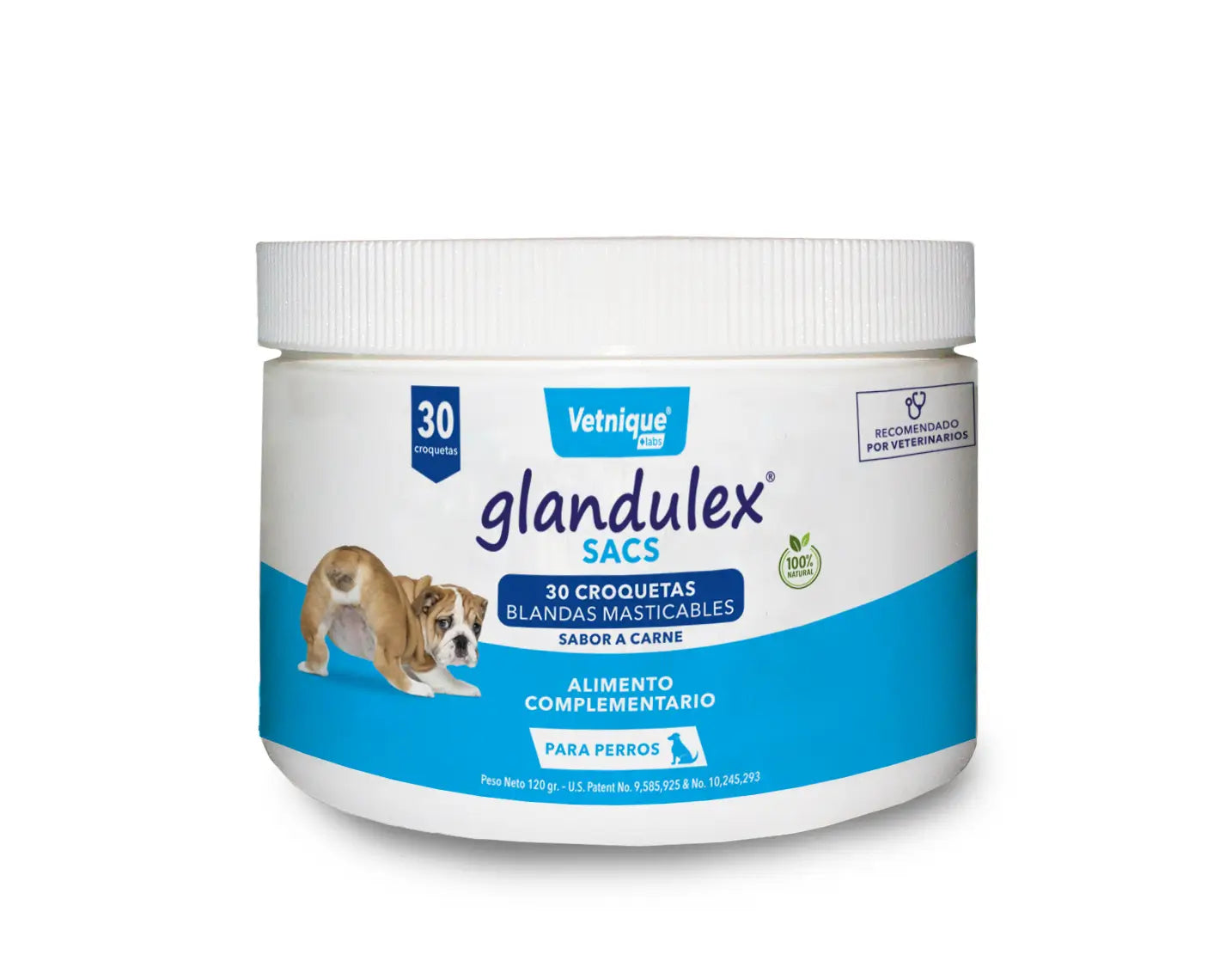 Glandulex Croquetas Sabor Carne, 30 unidades