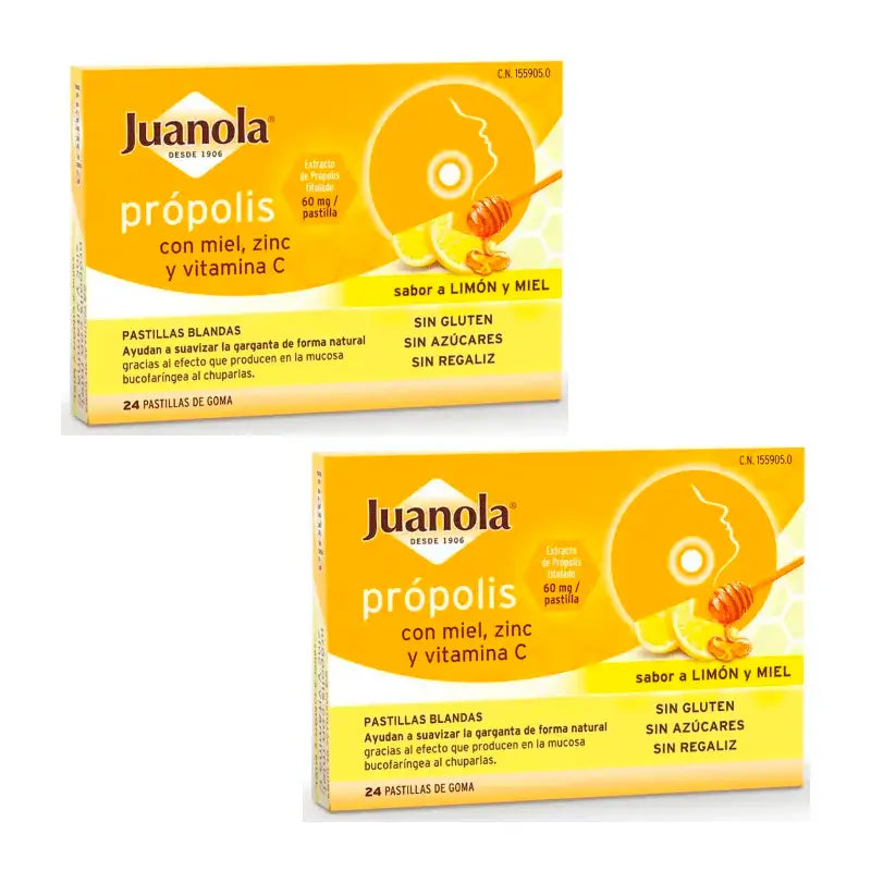 Juanola Propoli Miele Zinco Vitamina C Confezione 2 x 24 Compresse