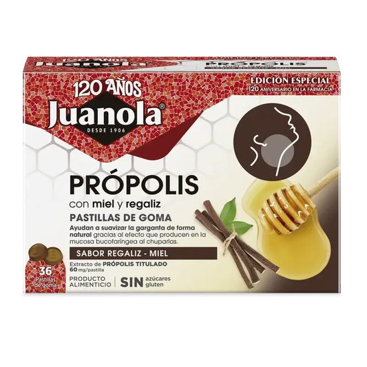Miele di liquirizia Juanola Propolis 72Gr, 36 unità