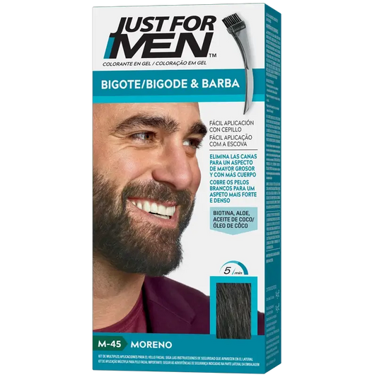 Solo per uomini Baffi e barba castana