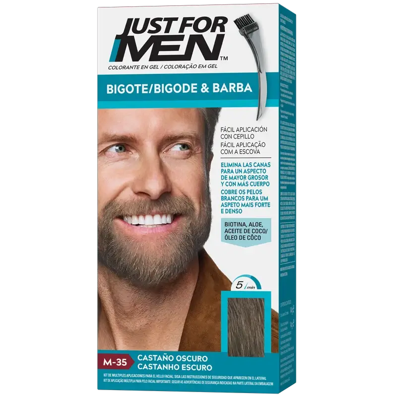 Just For Men Baffi e barba marrone scuro