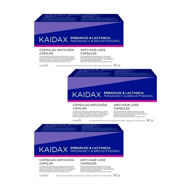 Kaidax Gravidanza e allattamento, confezione da 3 x 60 capsule
