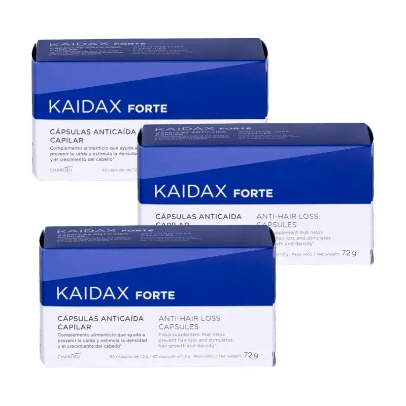 Kaidax Forte Anti-Caduta di Capelli, Confezione 3 x 60 Capsule