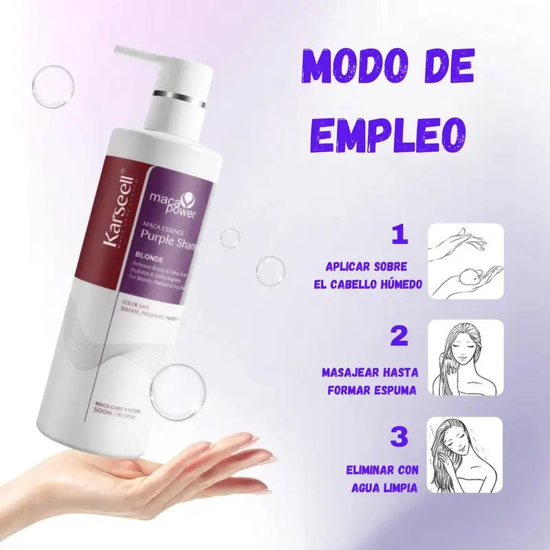 Karseell Shampoo per capelli viola , 500 ml