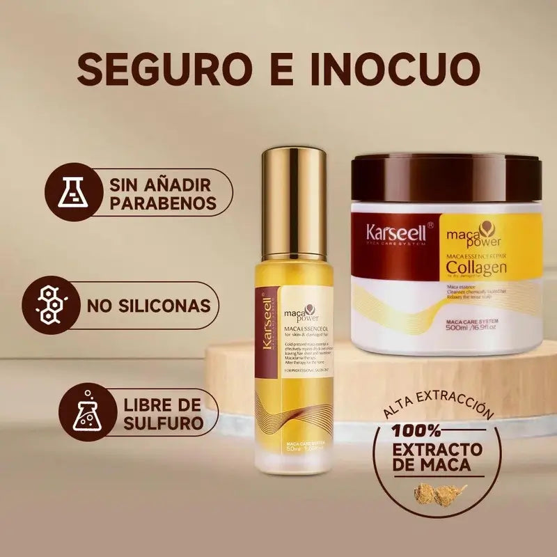 Maschera e olio per capelli Karseell, 550 ml