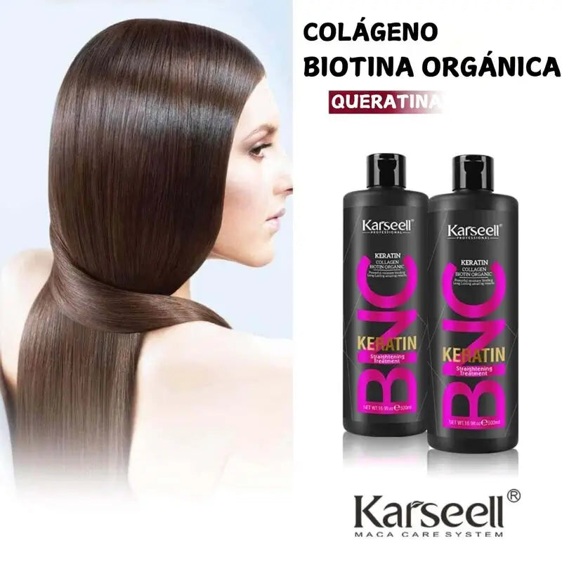 Karseell piastra per capelli alla cheratina bianca, 500 ml