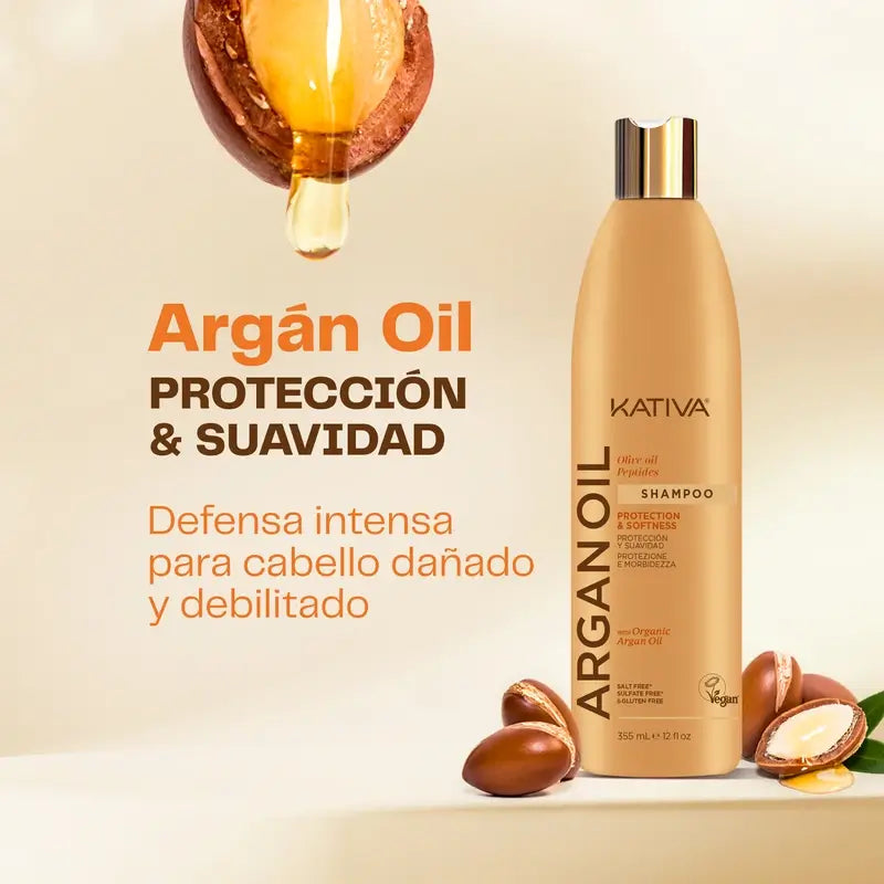 Kativa Argan Olive Peptides Shampoo , 355 ml