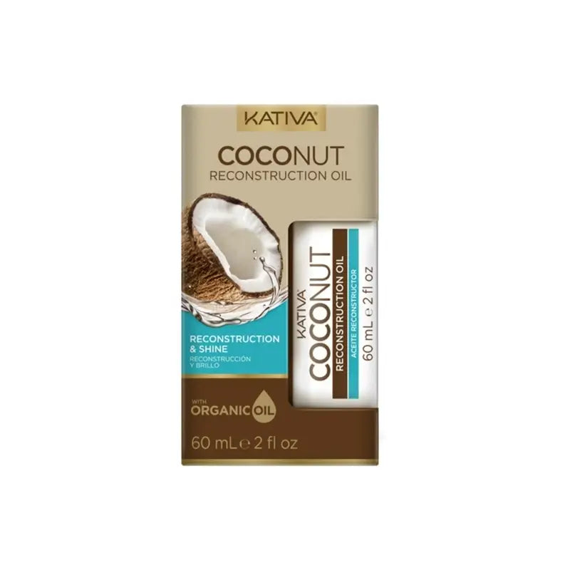 Olio di cocco per la ricostruzione Kativa, 60 ml
