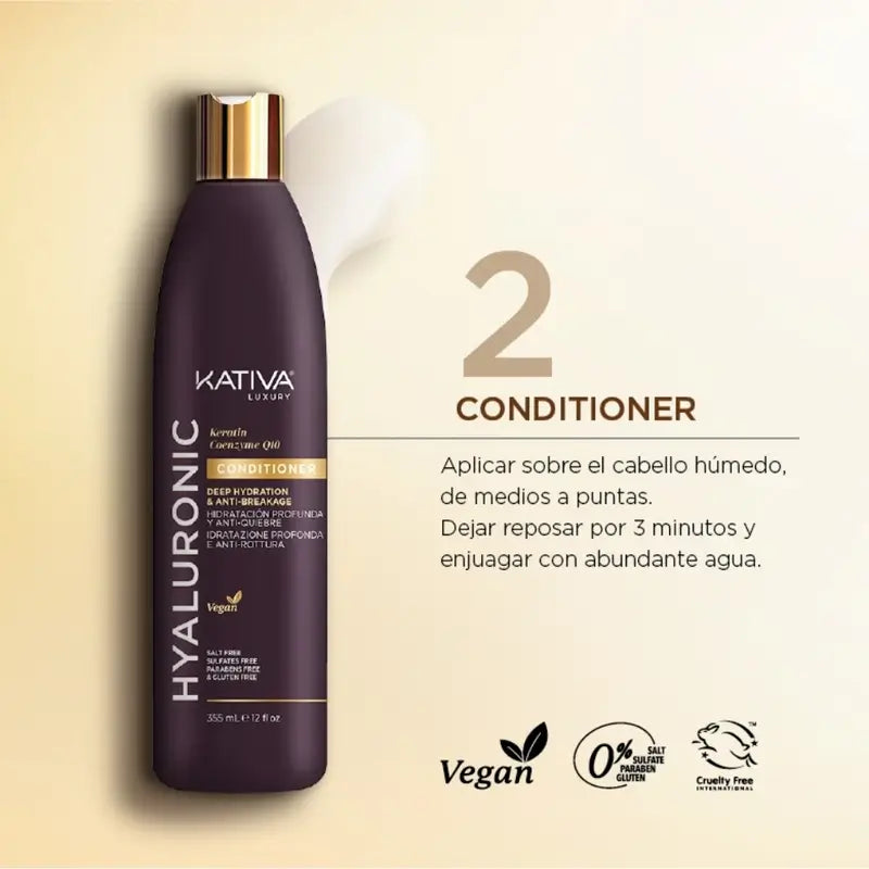 Balsamo Kativa Hyaluronic Keratin Q10, 500 ml