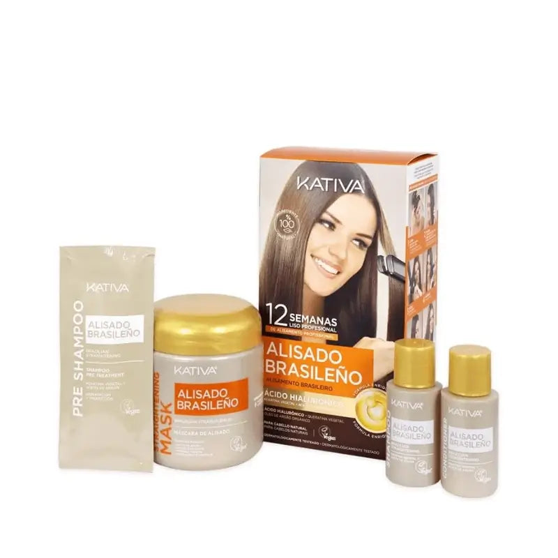 Kit di raddrizzamento alla cheratina Kativa con acido ialuronico
