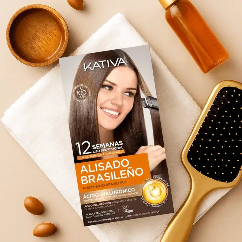 Kit di raddrizzamento alla cheratina Kativa con acido ialuronico