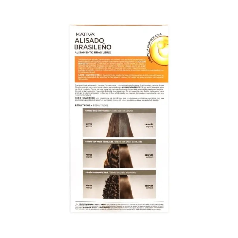 Kit di raddrizzamento alla cheratina Kativa con acido ialuronico