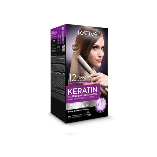 Kativa Keratin Kit Brazilian Straightening Express Veg, 1 pz.