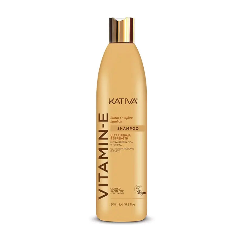 Kativa Shampoo alla vitamina E e alla biotina di bambù, 500 ml