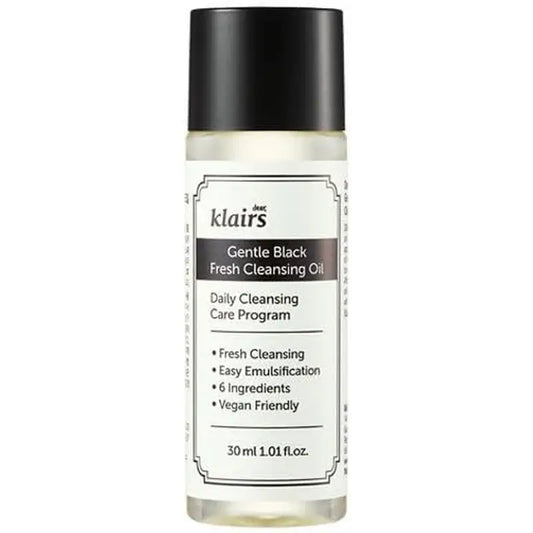 Klairs Olio detergente delicato nero fresco, 30 ml
