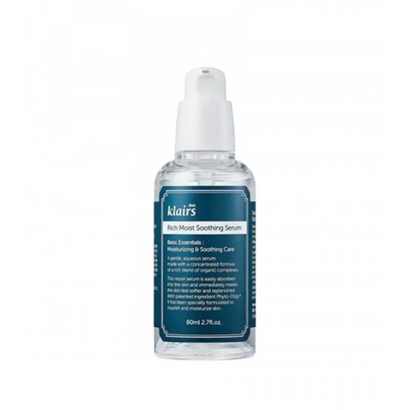 Klairs Rich Moist Siero Lenitivo, 80 ml