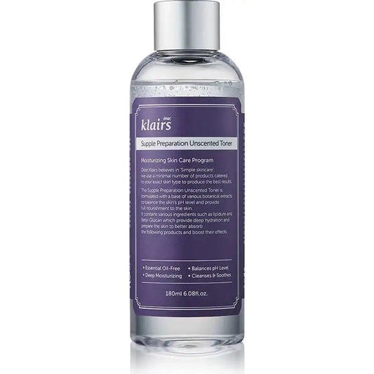 Klairs Supple Preparation Tonico non profumato, 180 ml