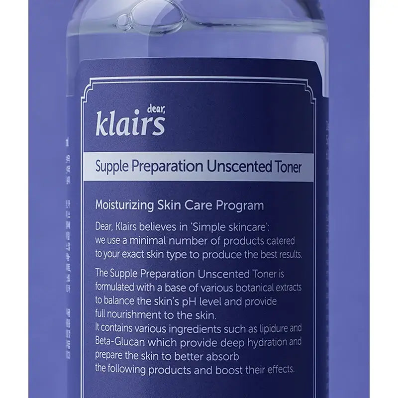 Klairs Supple Preparation Tonico non profumato, 180 ml