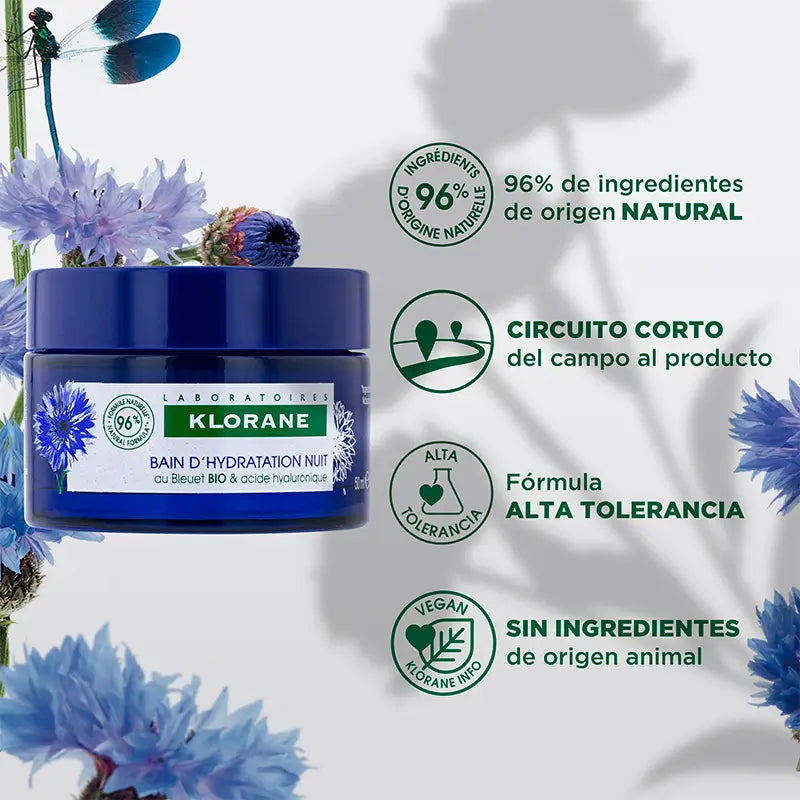 Klorane Bagno idratante all'acqua di fiordaliso 50 ml