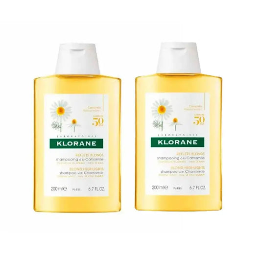 Klorane Shampoo alla camomilla deterge e illumina, 2X200 Ml
