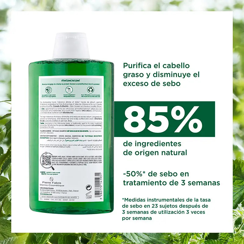 Klorane Shampoo all'ortica 400 ml