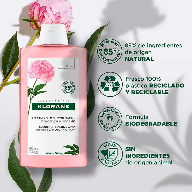 Klorane Shampoo biologico alla peonia 400 ml
