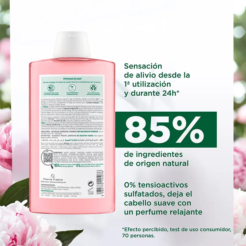Klorane Shampoo biologico alla peonia 400 ml