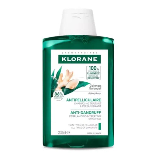 Klorane Shampoo trattante antiforfora riequilibrante A La Galanga, 200 ml