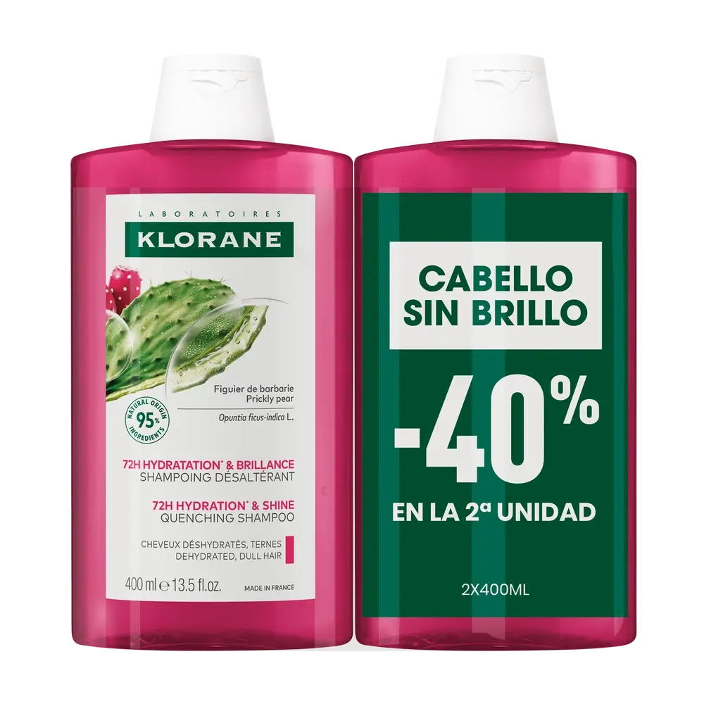 Klorane Fico di Barbaria Shampoo 2 X 400Ml