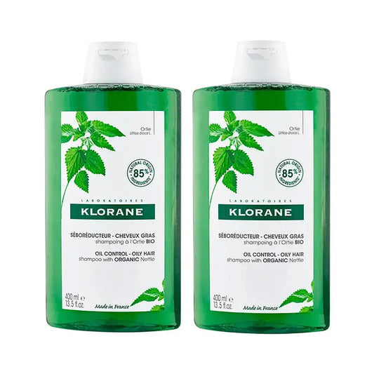 Klorane Shampoo all'ortica, 2X400 Ml