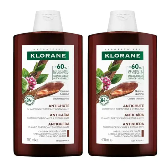 Klorane Duo Pack Shampoo alla chinina con vitamine B, 2X400ml
