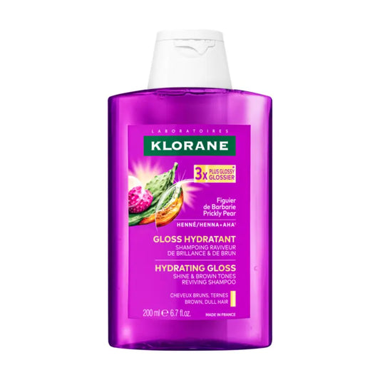 Klorane Gloss Hydratant Shampoo riattivante per lucentezza e tonalità castane, 200 ml