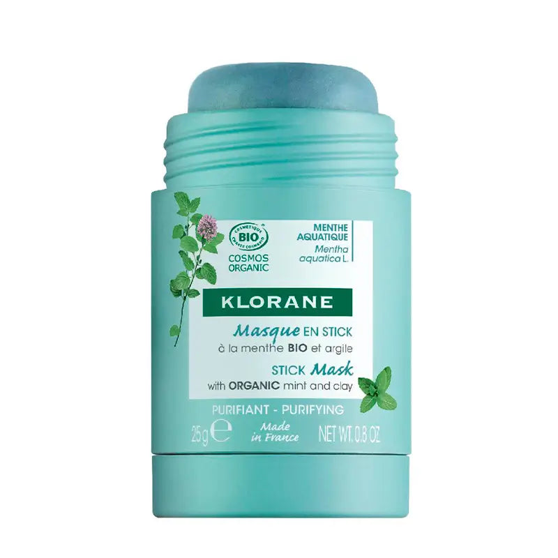 Klorane Maschera in stick di argilla e menta acquatica biologica 25g